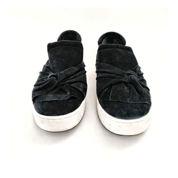 DONALD J. PLINER CELET RUCHING BLACK SUEDE SNEAKERS SHOES WOMENS SZ 7.5 - Picture 2 of 11